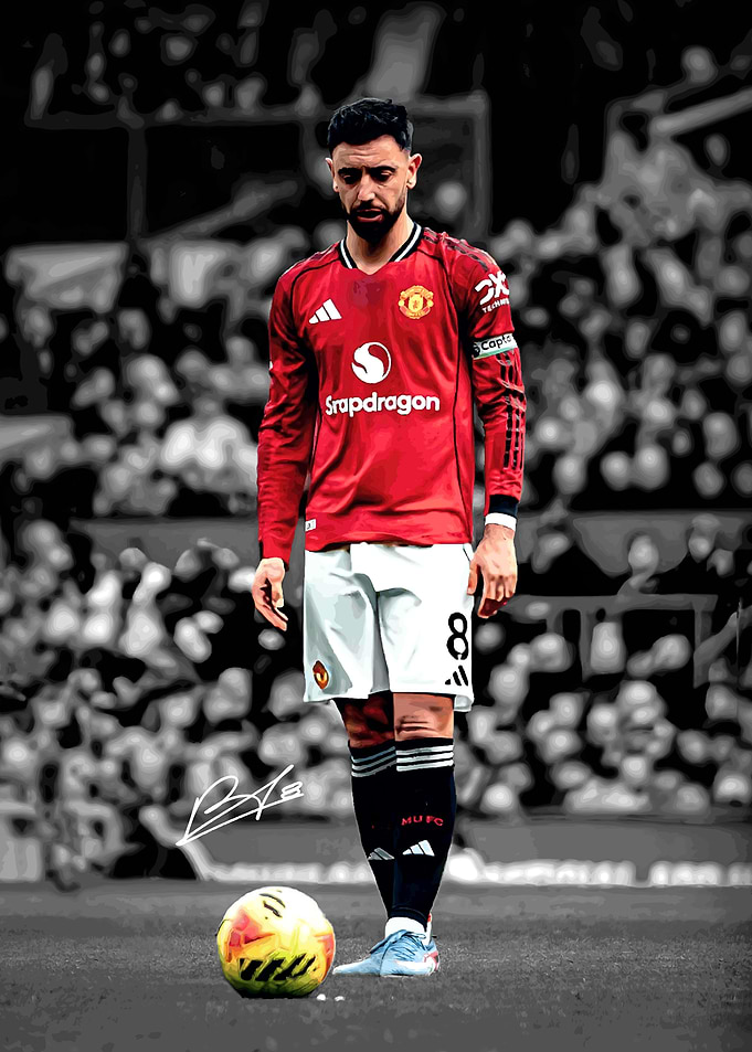 Bruno Fernandes with Manchester United