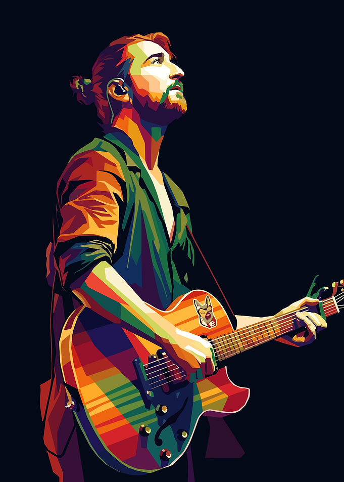 Noah Kahan in Pop Art Style