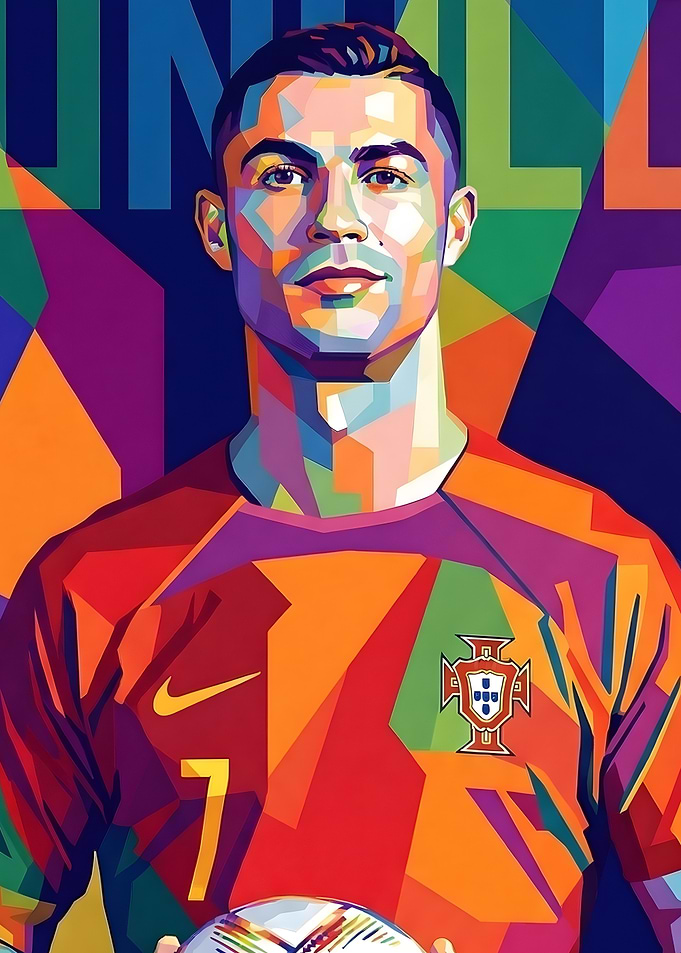 Cristiano Ronaldo Pop Art Portrait