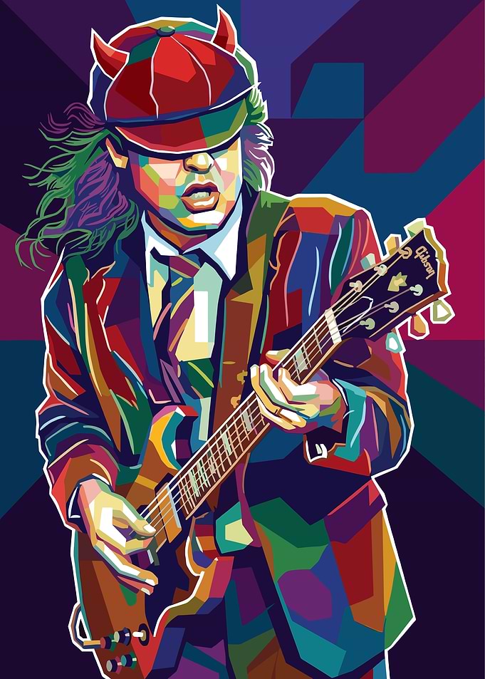 Angus Young Pop Art Portrait