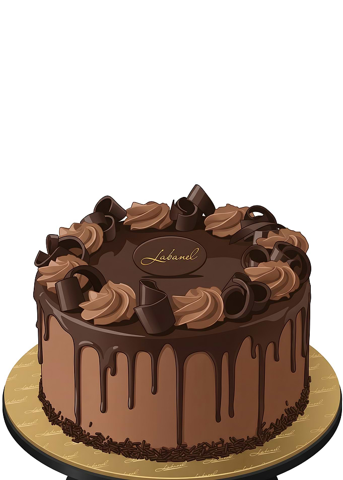 Chocolate Drip Cake with Swirls