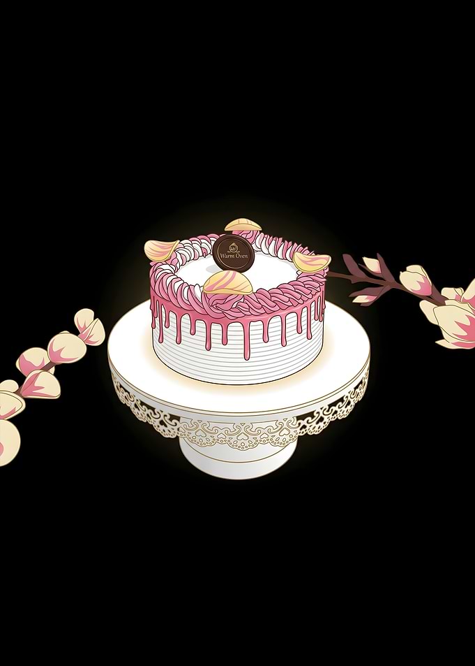 Elegant Drip Cake with Floral Accents