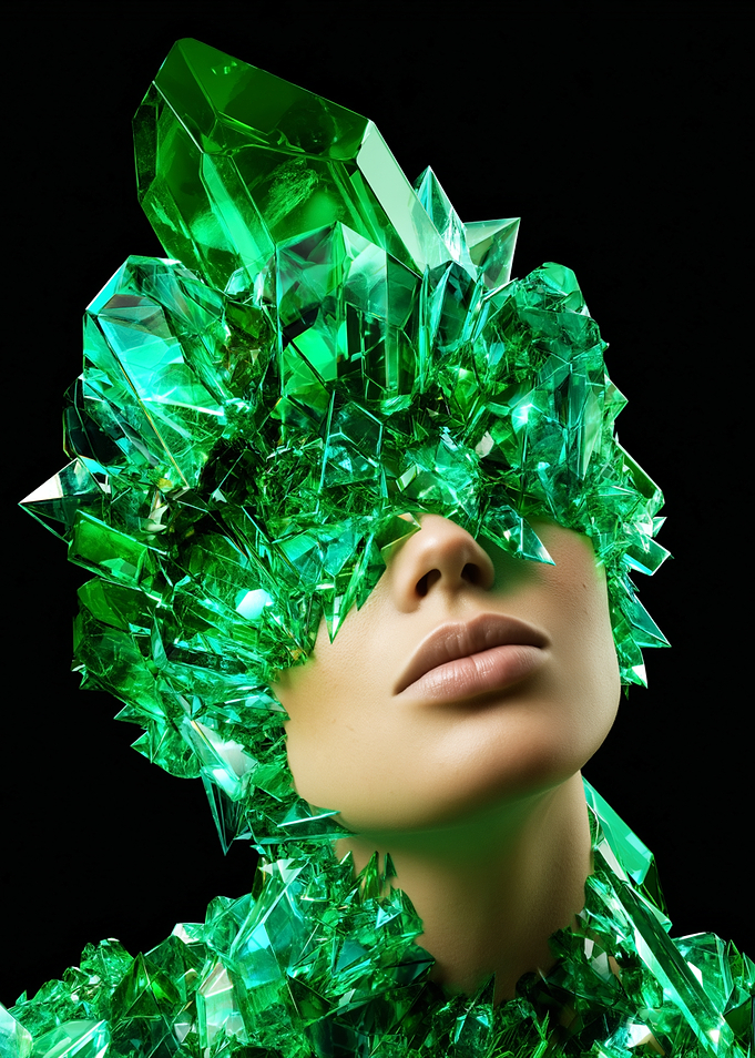 Woman with Crystal Headdress