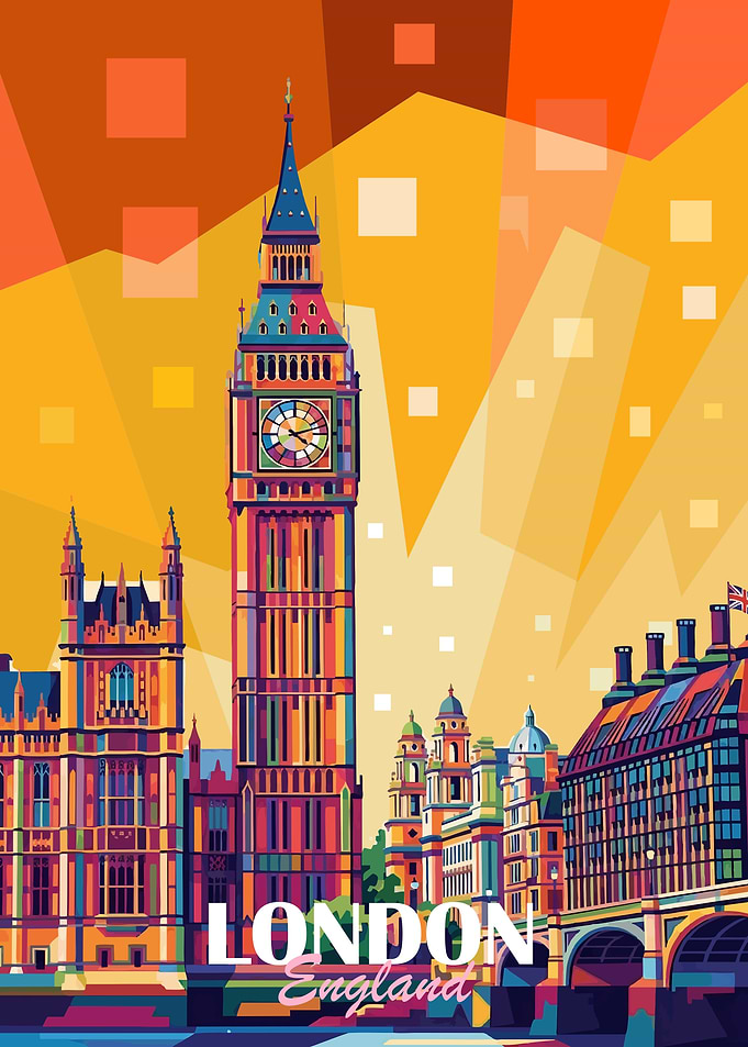London Big Ben Pop Art