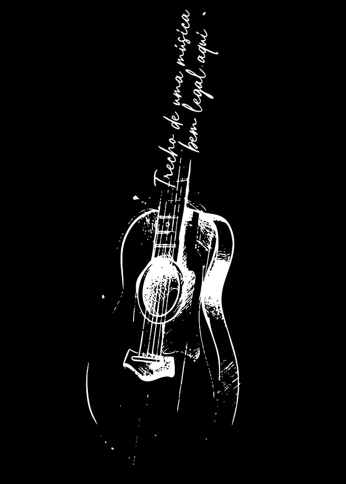 Guitar with Handwritten Text