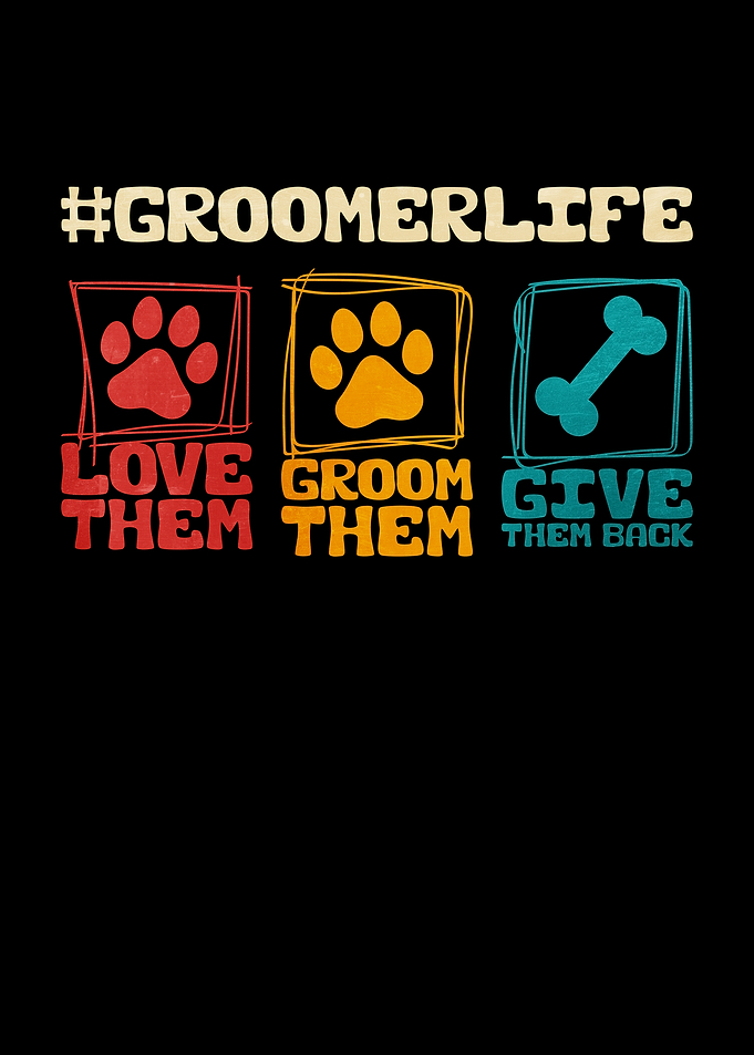 Groomer Life Paw Print Bone