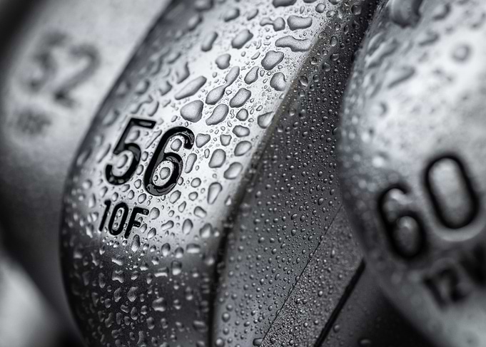 Golf Wedges with Water Droplets