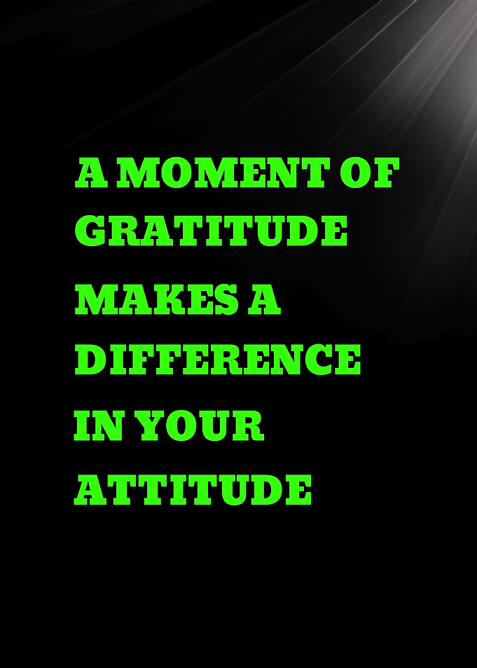 Gratitude Makes a Difference