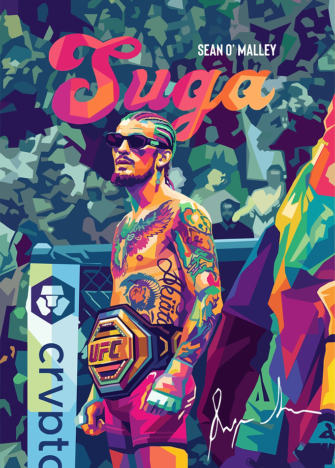 Sean O'Malley UFC Champion Pop Art