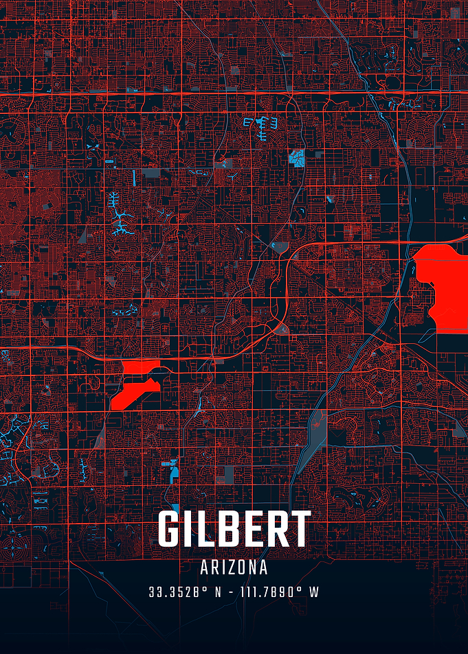 Gilbert Arizona City Map