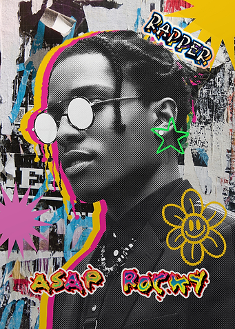 A$AP Rocky Pop Art Portrait