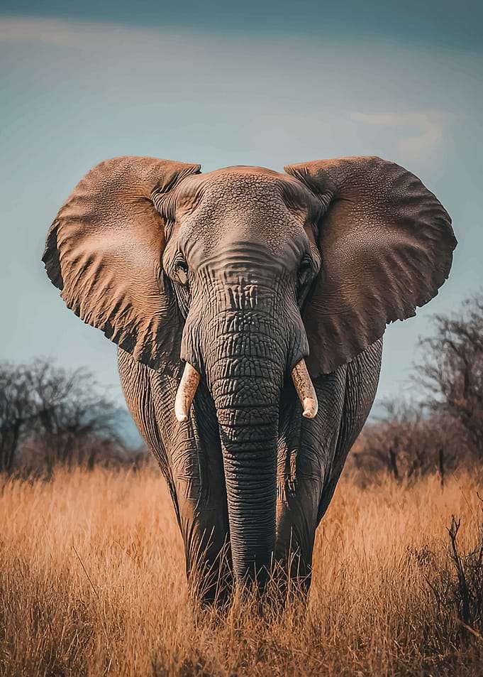 Majestic Elephant in Savannah