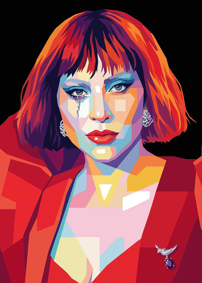 Pop Art Portrait of Lady Gaga