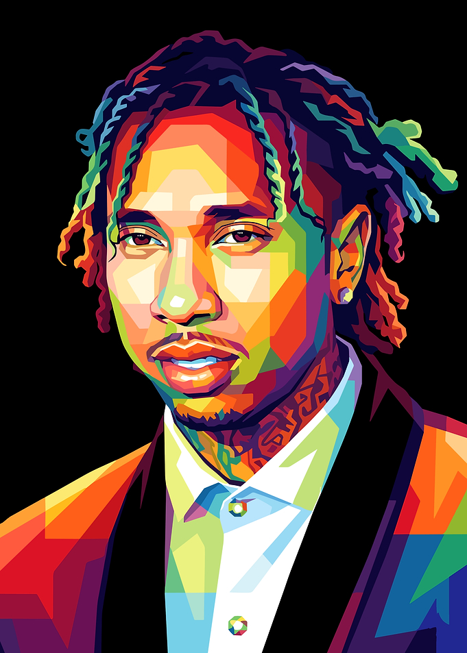 Colorful Pop Art Portrait of Tyga