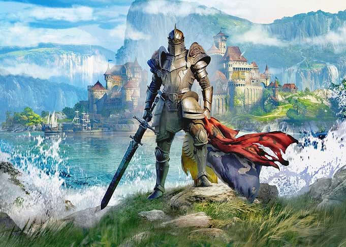 Knight with Sword and Castle