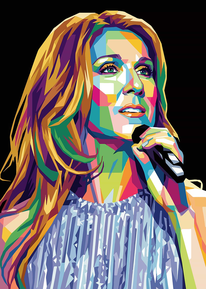Celine Dion Pop Art Portrait