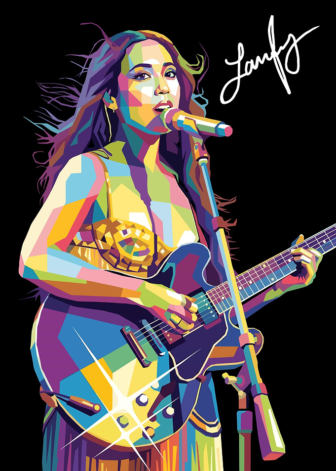 Laufey Singer Playing Guitar