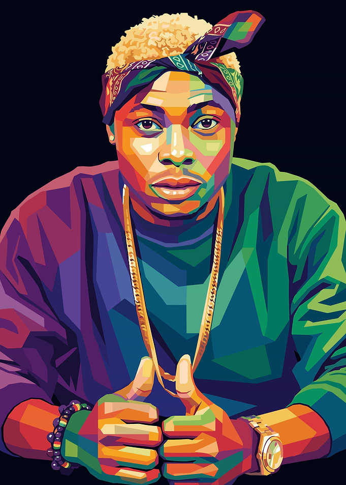 Colorful Portrait of a Asake