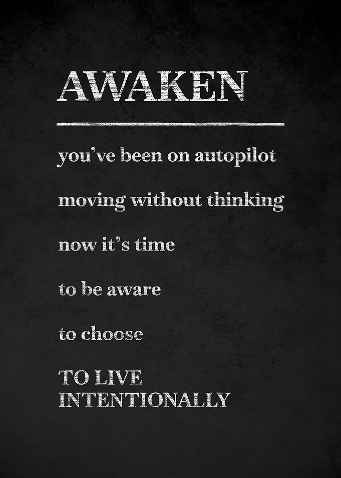 Awaken Inspirational Text Art