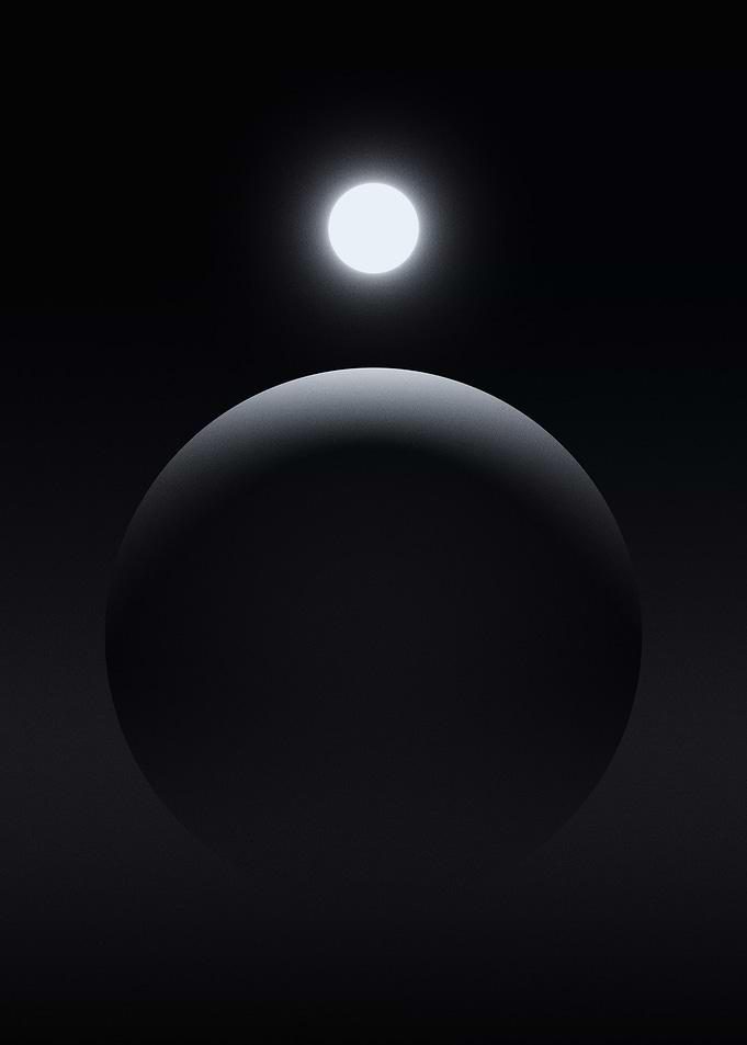 Minimalist Space Scene