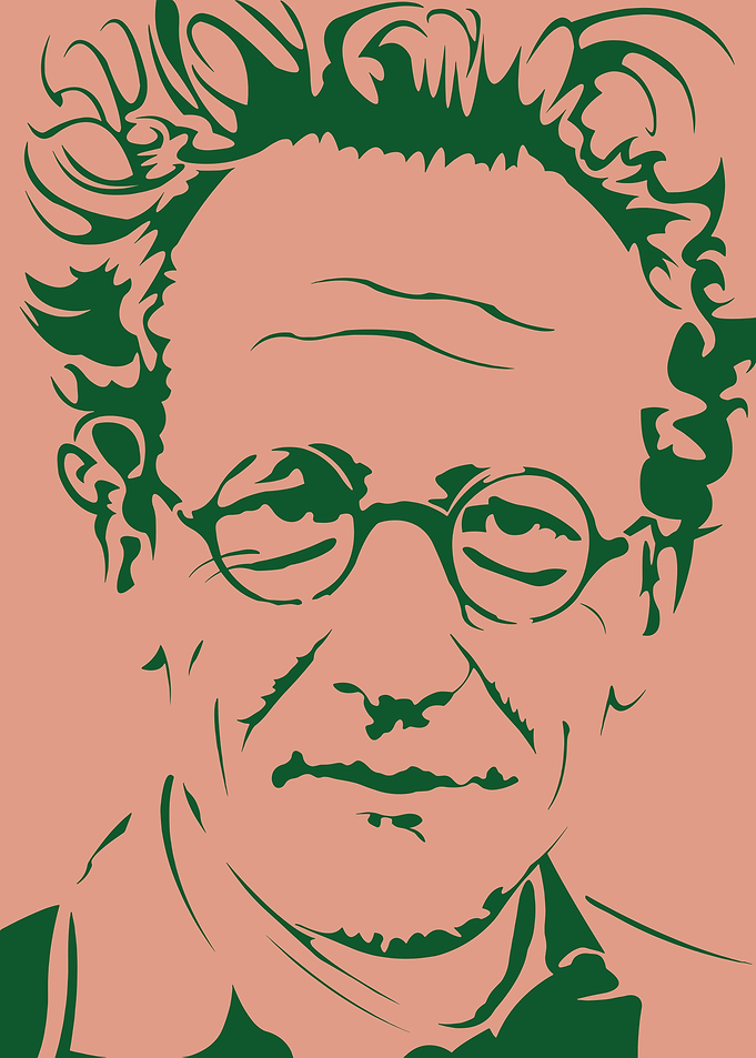 Stylized Portrait of a Man with Glasses