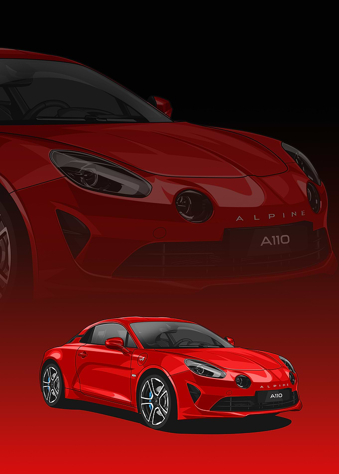 Red Alpine A110 Sports Car