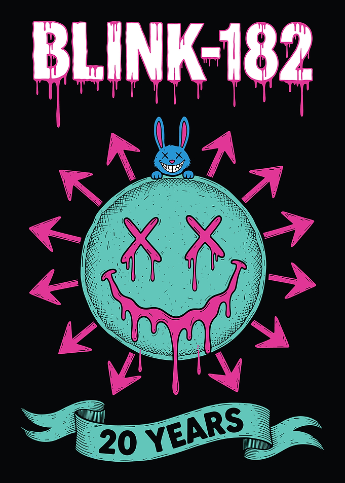 Blink-182 20 Years Smiley Face Art