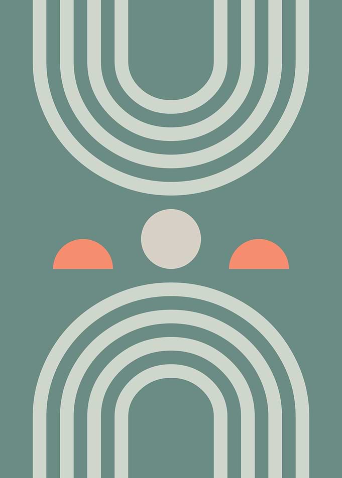 Abstract Geometric Rainbow Shapes