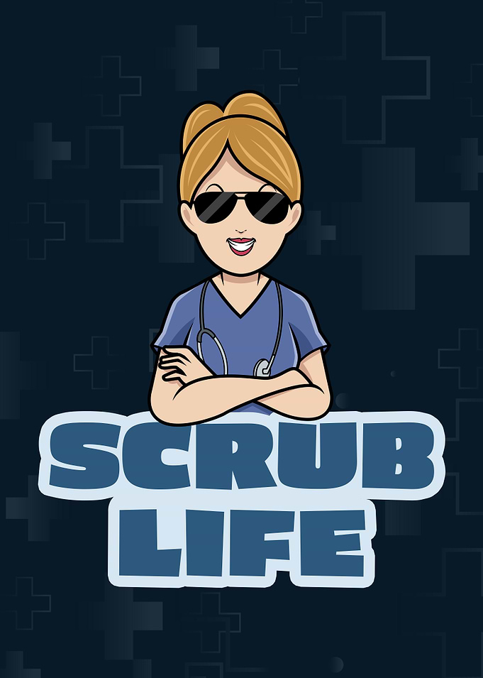 Scrub Life Nurse Cartoon