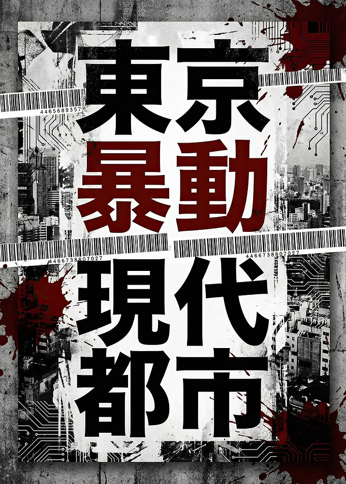 Tokyo Riot Modern City Poster