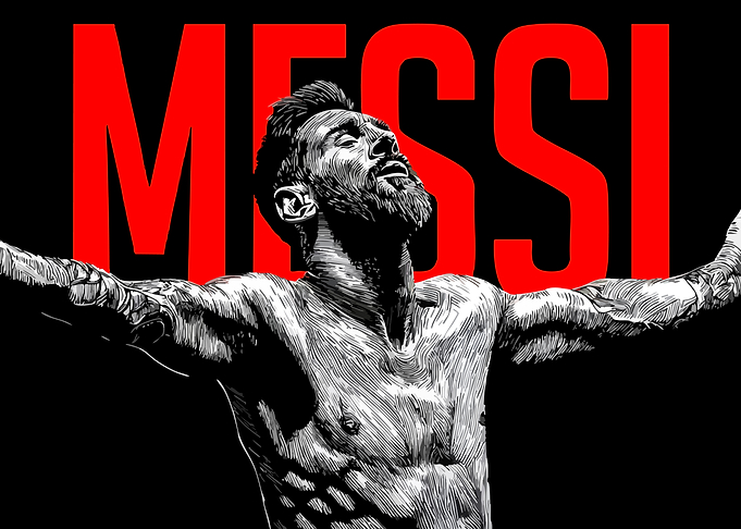 Lionel Messi Celebration Art