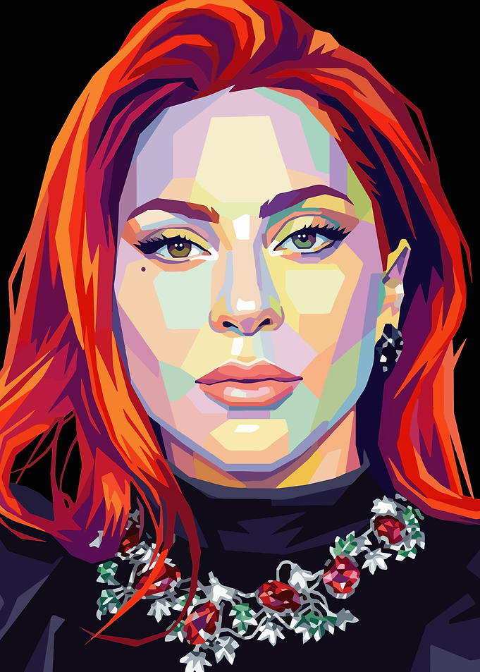 Pop Art Portrait of Lady Gaga