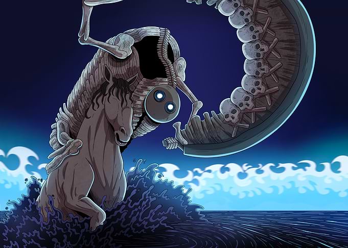 Skeleton Rider that lives with the dead