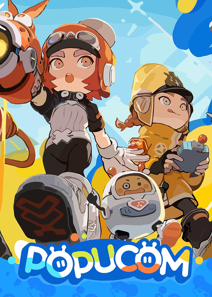 Popucom Characters with Gear