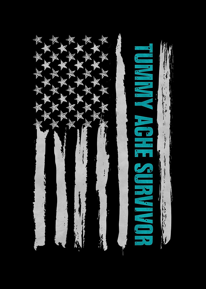 Tummy Ache Survivor American Flag
