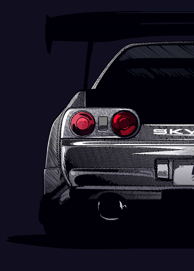 Nissan Skyline GT-R R34 Rear View