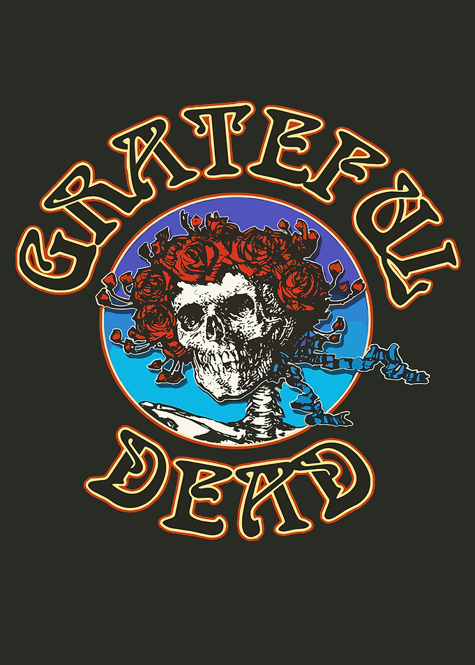 Grateful Dead Skull with Roses