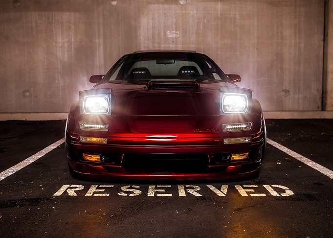 Red Mazda RX-7 with Pop-Up Headlights