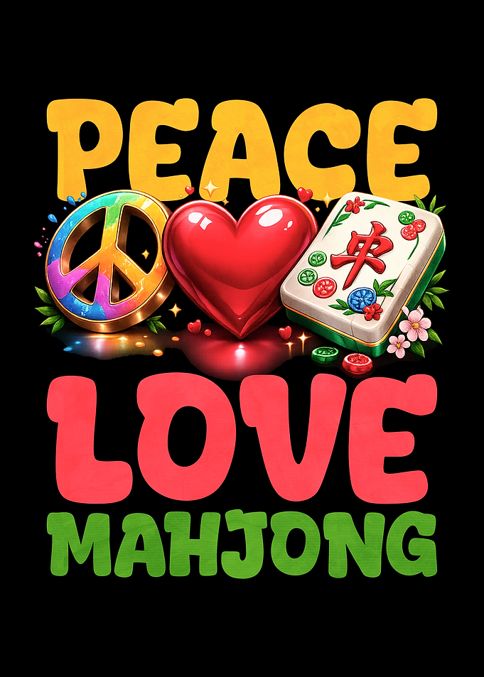 Peace Love Mahjong Text Art
