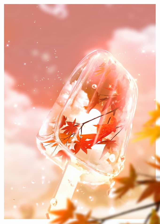 Autumn Maple Leaf Popsicle