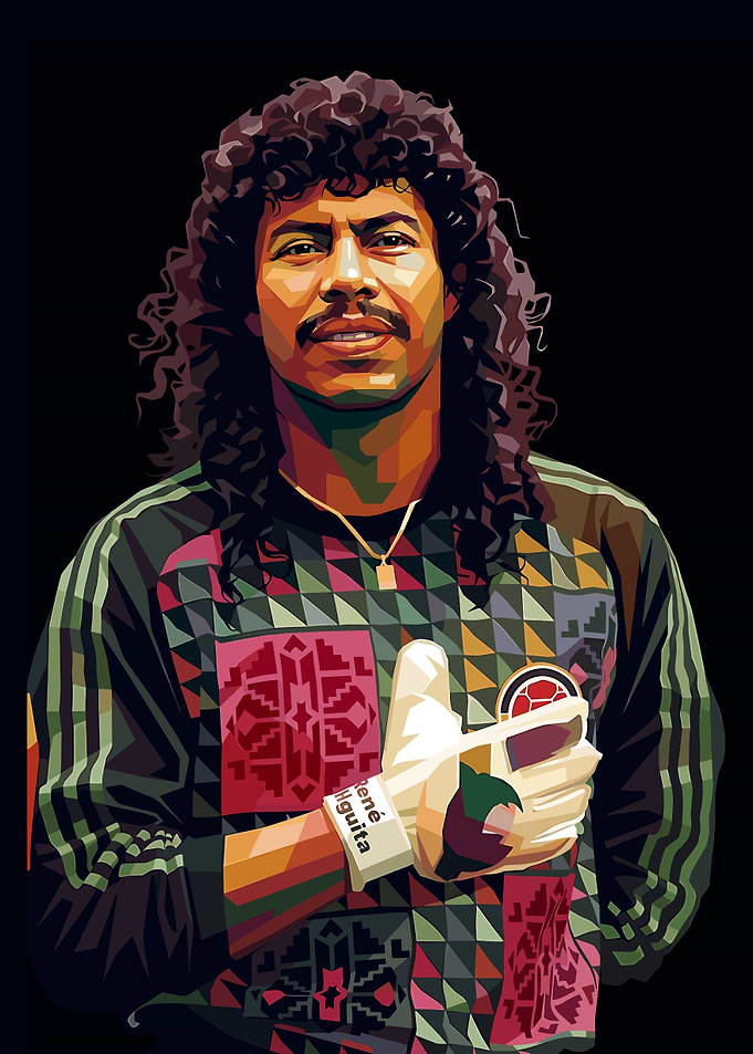 René Higuita Pop Art Portrait