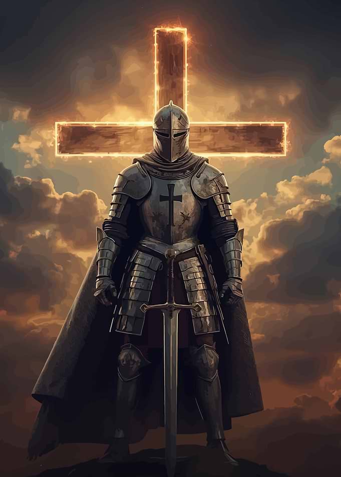 Knight Before a Fiery Cross