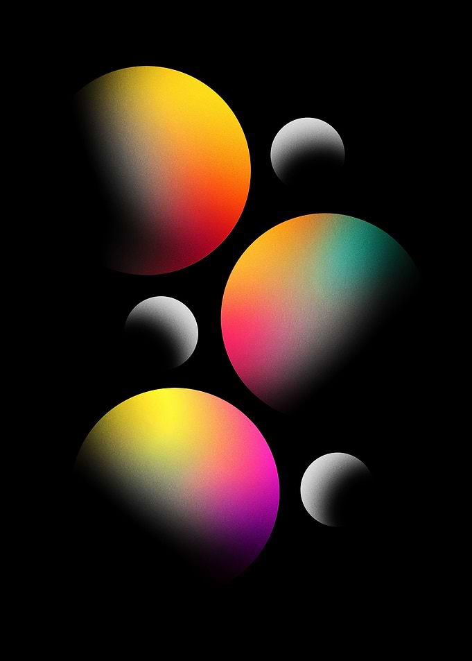 Abstract Spheres with Gradient Colors