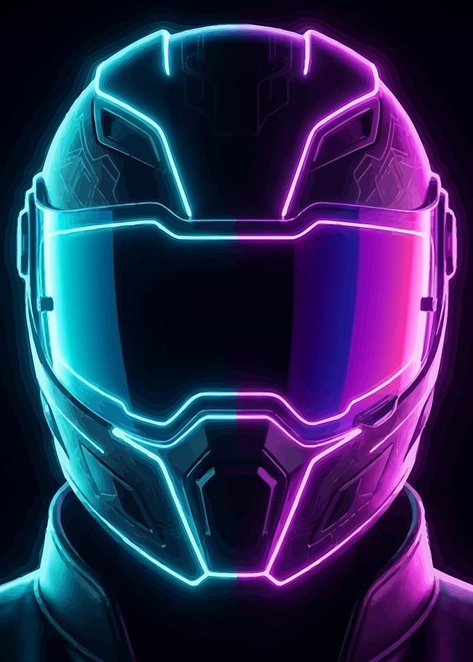 Cyberpunk Motorcycle Helmet