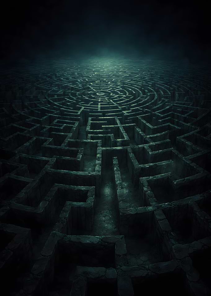 Dark Circular Maze