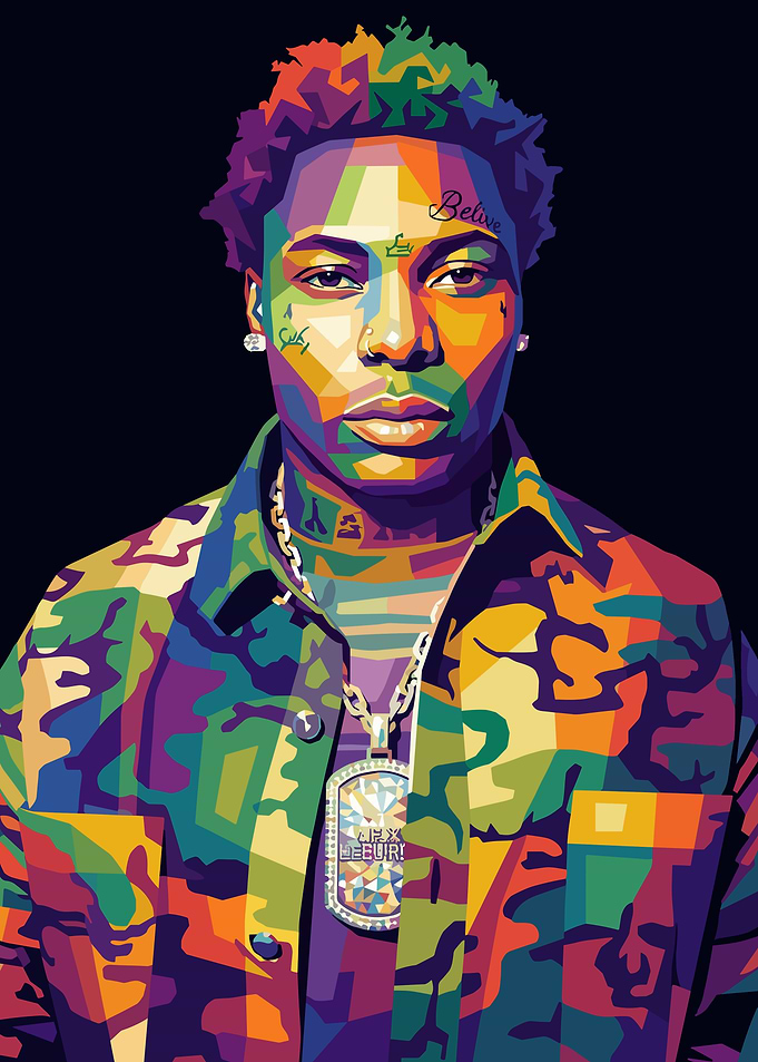 Colorful Portrait of a Asake