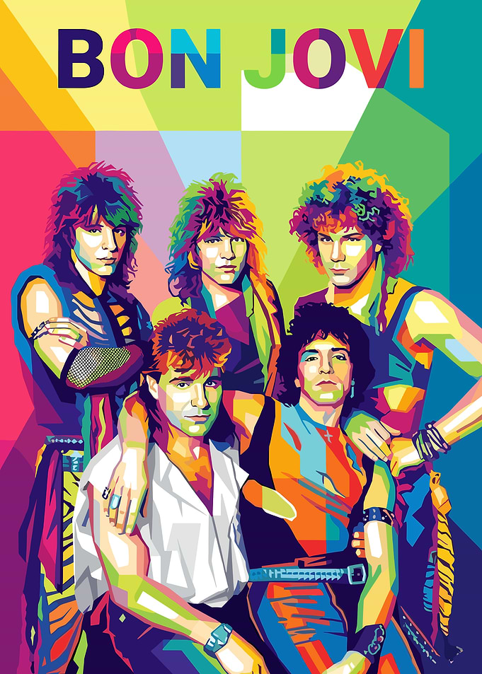 Bon Jovi Pop Art Portrait