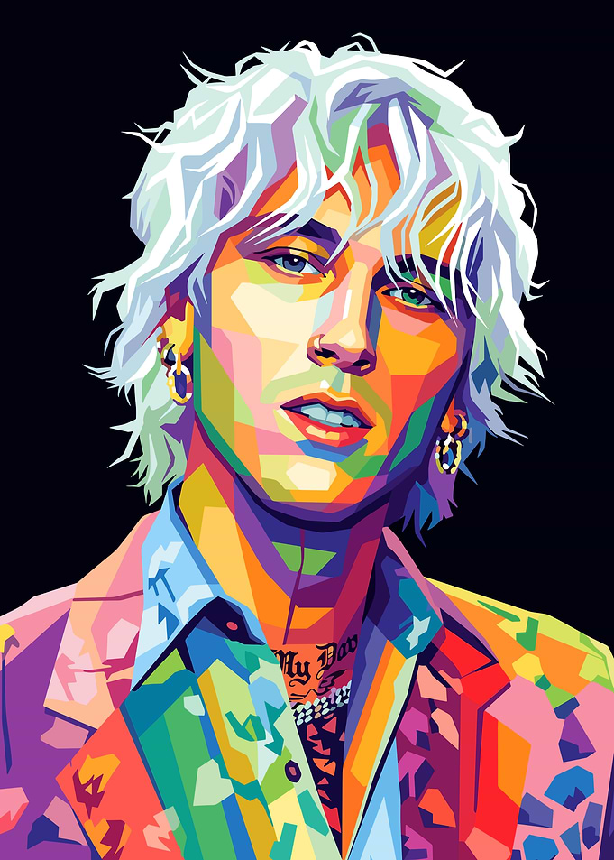 Machine Gun Kelly Pop Art Portrait