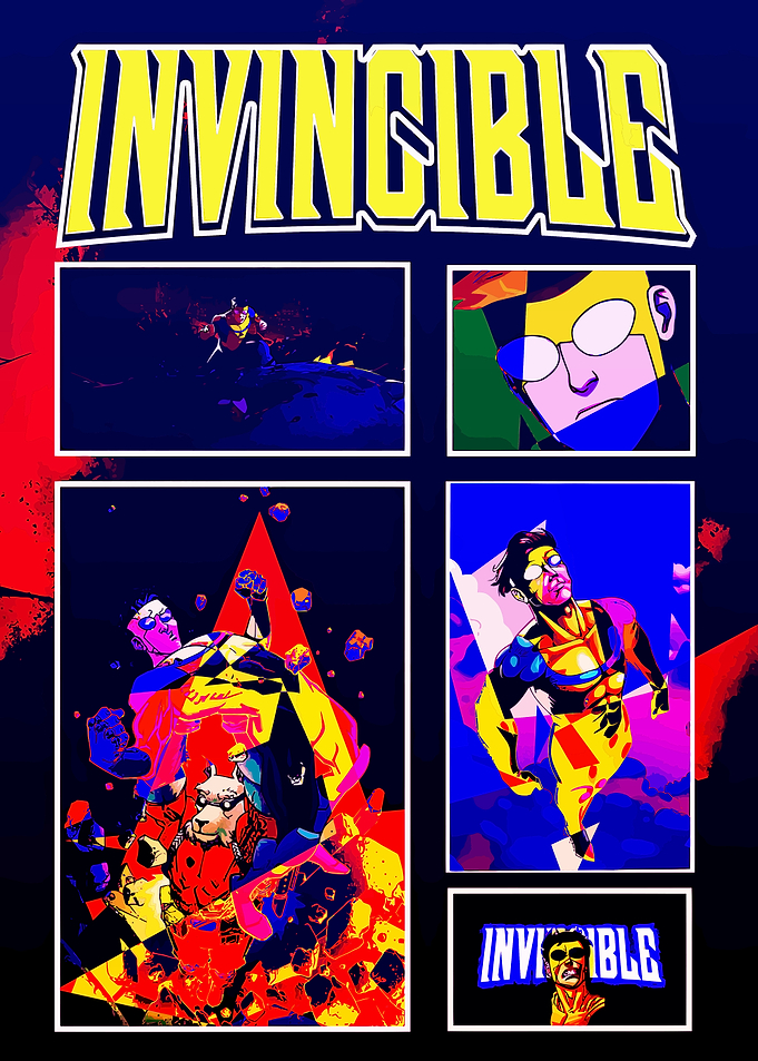 Invincible Comic Art Collage