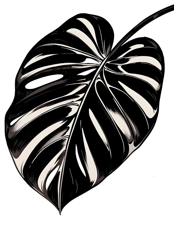 Monstera Leaf Illustration